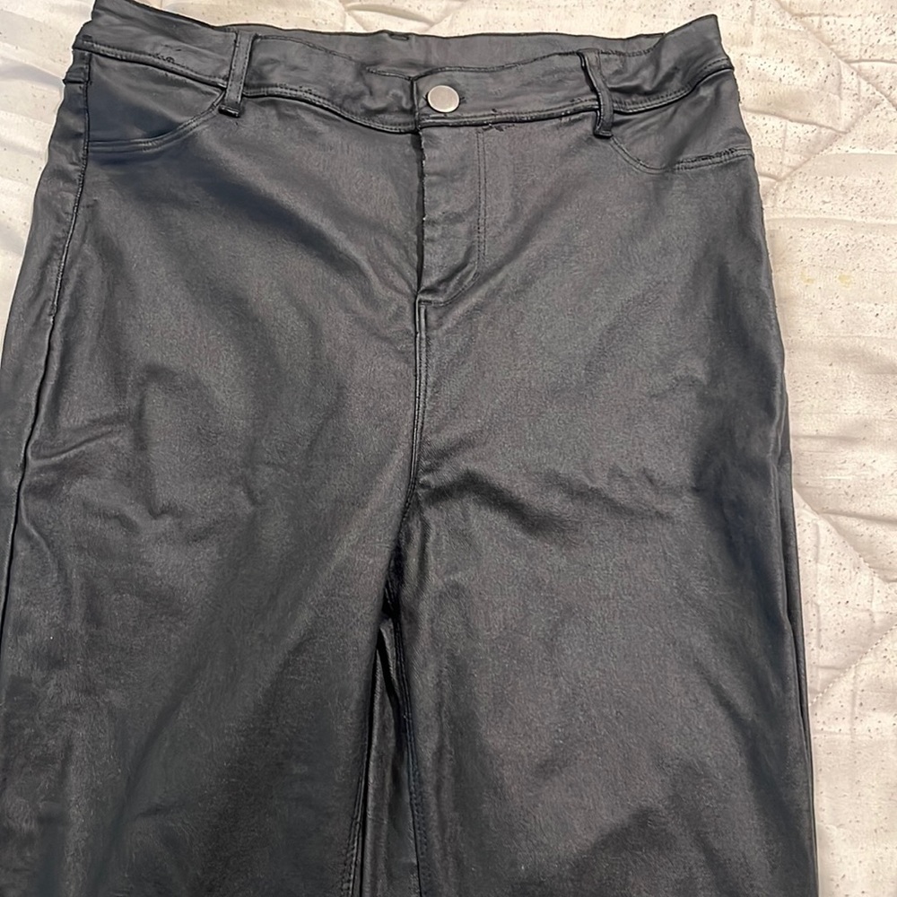 black leather pants